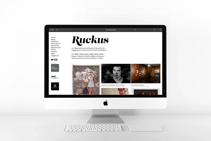 image of a desktop mac displaying the website ruckusjournal.org